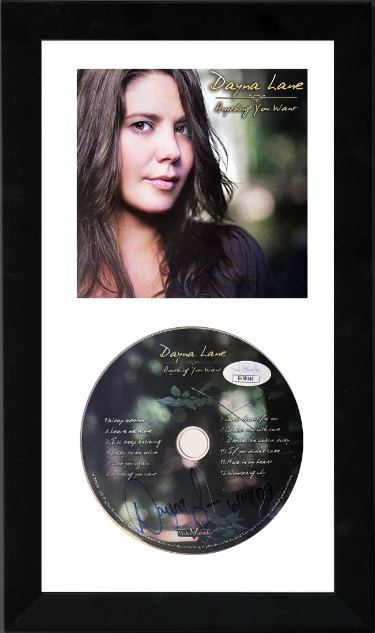 Dayna Lane signed 2008 Anything You Want CD w/ Cover Booklet 6.5x12 Custom Framing 6/14/09- JSA #KK58148