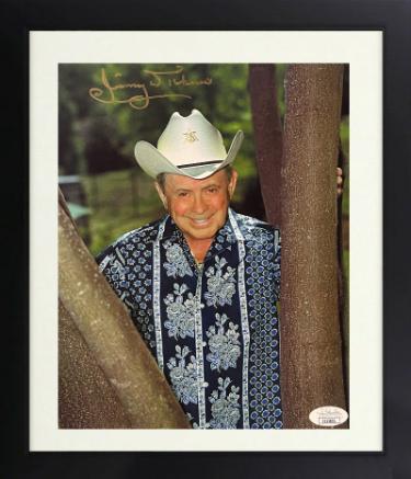 Little Jimmy Dickens signed Country Music Color 8x10 Photo Custom Framing imperfect- JSA #II11632