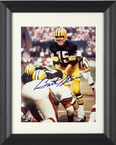 Bart Starr signed Green Bay Packers 8x10 Photo Custom Framing- Beckett Review/NFL Alumni LOA