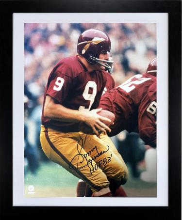 Sonny Jurgensen signed Washington Commanders NFL Licensed 16x20 Photo HOF 83' Custom Framing- COA/Tuff Stuff Show Ticket
