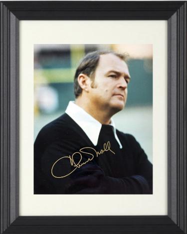 Chuck Noll signed Pittsburgh Steelers 8x10 Photo Custom Framing- Tuff Stuff, Show Promoter LOA