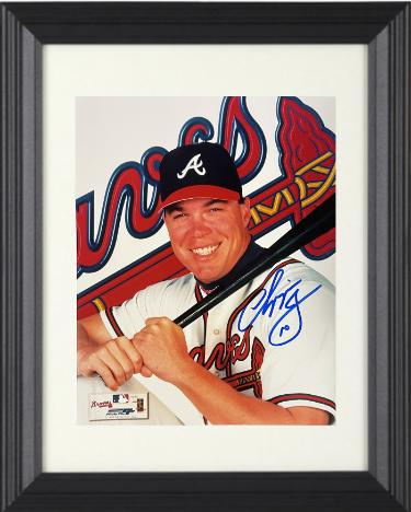 Chipper Jones signed Atlanta Braves MLB Licensed 8x10 Photo #10 Custom Framing- Tuff Stuff COA/Show Ticket