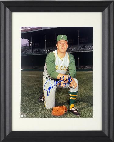 Jim "Catfish" Hunter signed Oakland A's MLB Licensed 8x10 Photo Custom Framing- Tuff Stuff Show COA
