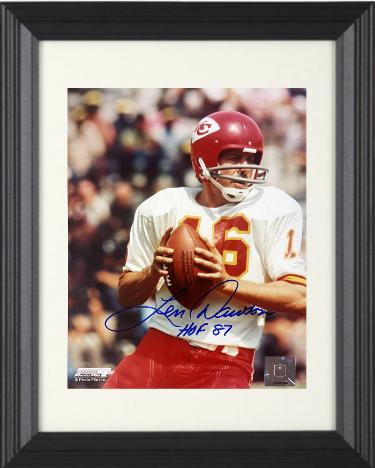 Len Dawson signed Kansas City Chiefs NFL Licensed 8x10 Photo HOF 87 Custom Framing- COA/Show Ticket