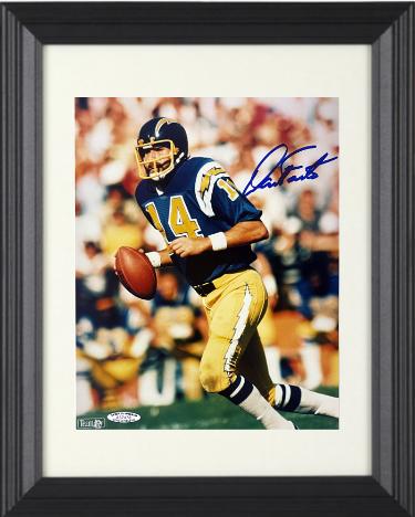 Dan Fouts signed San Diego Chargers NFL Licensed 8x10 Photo Custom Framing- Sports World Collectibles #A37478/COA