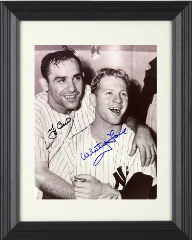 Whitey Ford/Yogi Berra dual signed New York Yankees 8x10 Photo Custom Framing- COA/Collector's Showcase/Tuff Stuff Show Tickets