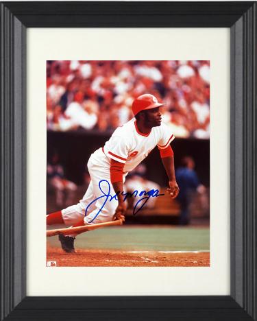 Joe Morgan signed Cincinnati Reds MLB Licensed 8x10 Photo Custom Framing- Tuff Stuff COA (HOF)