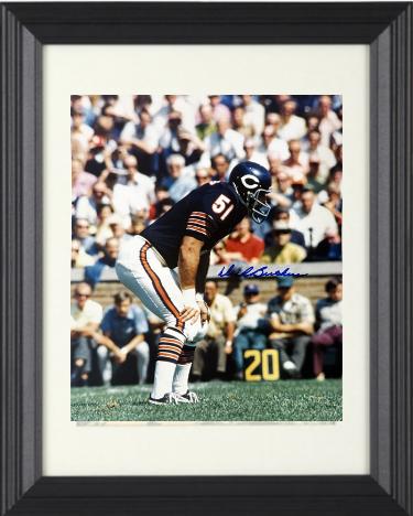 Dick Butkus signed Chicago Bears 8x10 Photo Custom Framing- NFL Alumni, Inc. LOA