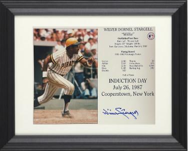 Willie Stargell signed Pittsburgh Pirates MLB Licensed Hall of Fame Induction Day 8x10 Photo/Card Custom Framing- Tuff Stuff COA