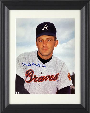 Phil Niekro signed Atlanta Braves MLB Licensed 8x10 Photo imperfect Custom Framing- Tuff Stuff COA