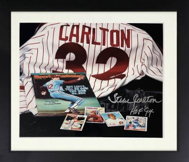 Steve Carlton signed Philadelphia Phillies Collage 8x10 Photo HOF '94 Custom Framing- COA