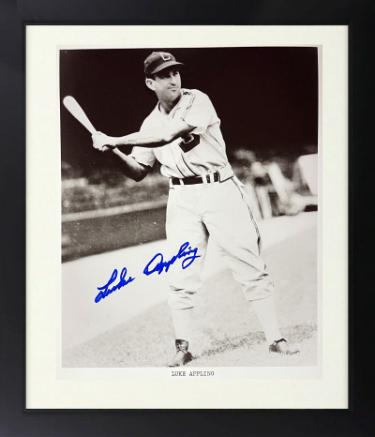 Luke Appling signed Chicago White Sox Vintage B&W 8x10 Photo Custom Framing imperfect- NFL Alumni LOA