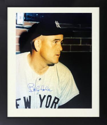Bob Hale signed New York Yankees 8x10 Photo Custom Framing imperfect- COA