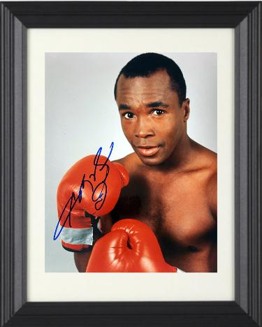 Sugar Ray Leonard signed 8x10 Photo imperfect Custom Framing- Prince Of Cards/Darren Prince COA