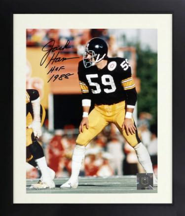 Jack Ham signed Pittsburgh Steelers NFL Licensed 8x10 Photo HOF 1988 imperfect Custom Framing- COA