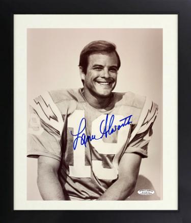 Lance Alworth signed San Diego Chargers 8x10 Photo imperfect Custom Framing- Sports World Collectibles #A32679/COA