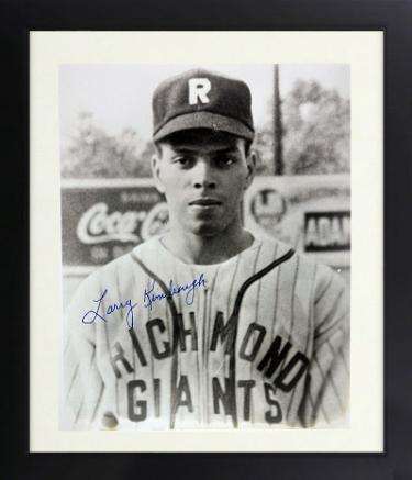 Larry Kimbrough signed Richmond Giants B&W 8x10 Photo Custom Framing- CSA COA/Show Ticket/Photo