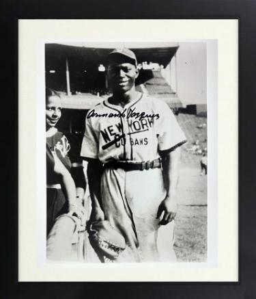 Armando Vasquez signed New York Cubans B&W 8x10 Photo Custom Framing- CSA COA/Show Ticket