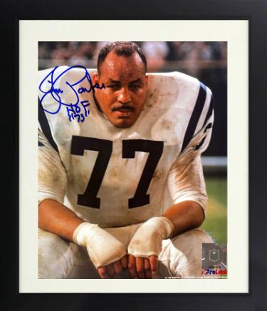 Jim Parker signed Baltimore Colts NFL Licensed 8x10 Photo HOF 73 imperfect Custom Framing- COA/Show Ticket