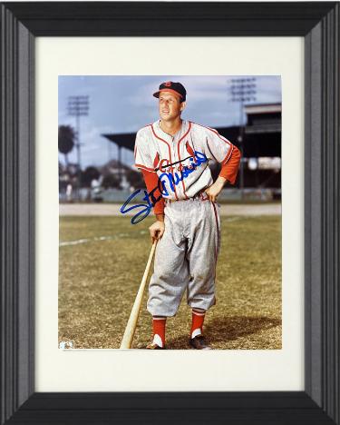 Stan Musial signed St. Louis Cardinals MLB 8x10 Photo Custom Framing- Tuff Stuff COA