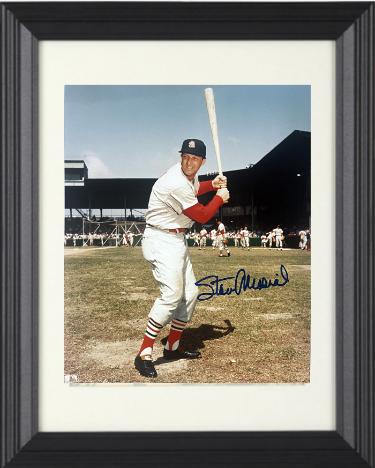 Stan Musial signed St. Louis Cardinals Vintage MLB Licensed 8x10 Photo Custom Framing- COA