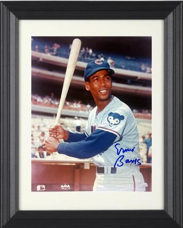 Ernie Banks signed Chicago Cubs MLB Licensed 8x10 Photo Custom Framing- COA (HOF)