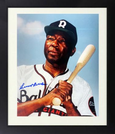 Ernest Burke signed Baltimore Elite Giants Negro League 8x10 Photo Custom Framing imperfect- COA