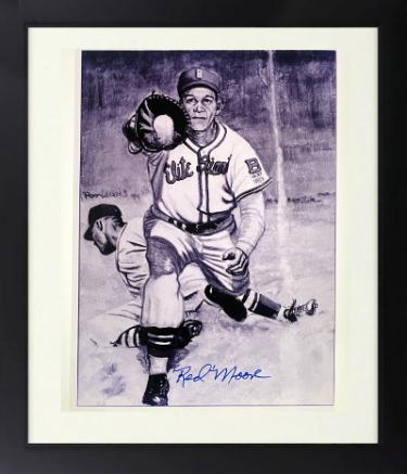 Red Moore signed Baltimore Elite Giants Negro League Vintage B&W 8x10 Photo Custom Framing- CSA COA/Show Ticket