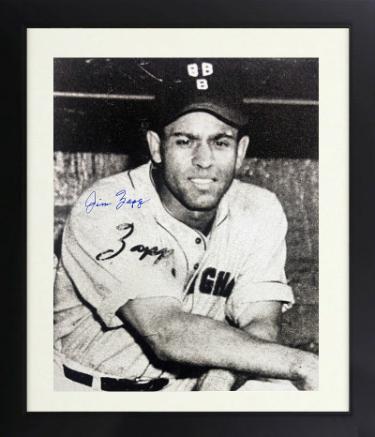 Jim Zapp signed Birmingham Black Barons Negro League Vintage B&W 8x10 Photo Custom Framing- BP Sports COA