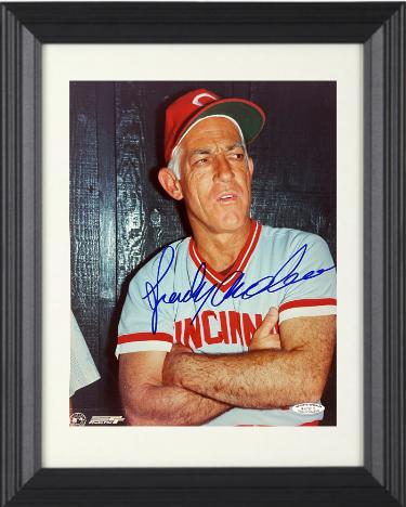 Sparky Anderson signed Cincinnati Reds MLB Licensed 8x10 Photo Custom Framing- Sports World Collectibles #A47615/COA