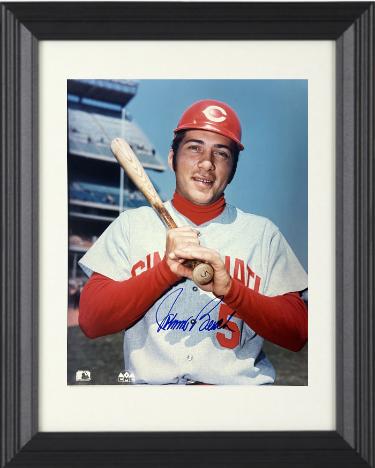 Johnny Bench signed Cincinnati Reds MLB Licensed 8x10 Photo Custom Framing- Tuff Stuff COA (HOF/Big Red Machine)