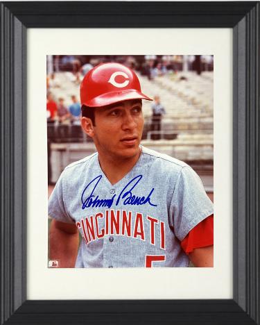 Johnny Bench signed Cincinnati Reds MLB Licensed 8x10 Photo Custom Framing- Tuff Stuff COA (HOF/Big Red Machine)