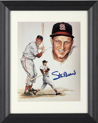 Stan Musial signed St. Louis Cardinals 8x10 Photo Custom Framing- COA (HOF/Stan the Man)