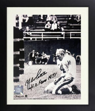 YA (Y.A.) Tittle signed New York Giants NFL Licensed 8x10 Photo HOF 71 imperfect Custom Framing- COA (HOF)