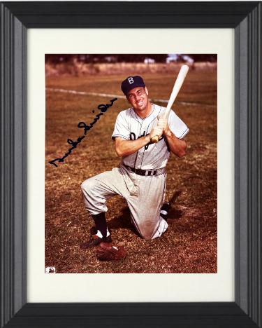 Duke Snider signed Brooklyn Dodgers MLB Licensed 8x10 Photo Custom Framing- Tuff Stuff COA
