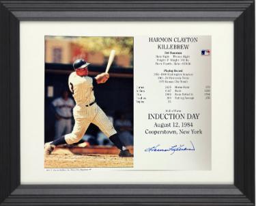 Harmon Killebrew signed Minnesota Twins MLB Licensed Hall of Fame Induction Day 8x10 Photo/Card Custom Framing- COA