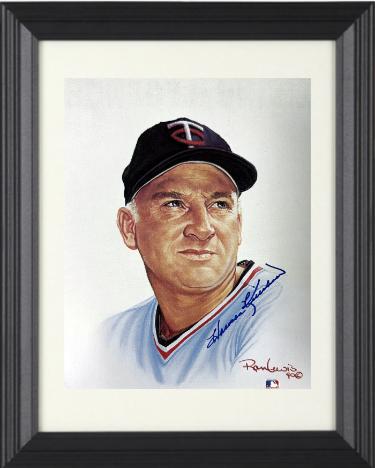 Harmon Killebrew signed Minnesota Twins MLB Licensed Ron Lewis 90 8x10 Photo Custom Framing- COA (HOF)