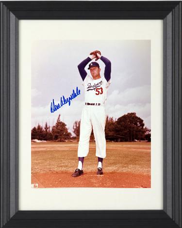 Don Drysdale signed Los Angeles Dodgers MLB Licensed 8x10 Photo minor dings Custom Framing- COA (HOF)
