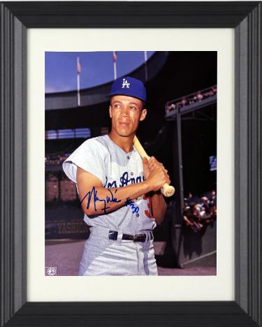Maury Wills signed Los Angeles Dodgers MLB Licensed 8x10 Photo #30 Custom Framing- Tuff Stuff COA/Show Ticket