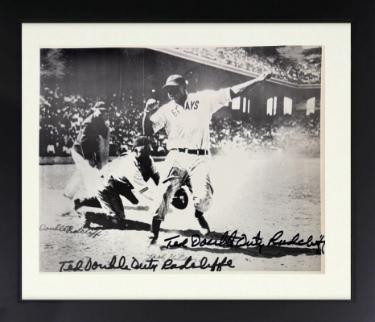 Ted "Double Duty" Radcliffe signed Homestead Grays Vintage B&W 8x10 Photo minor dings Custom Framing- COA/CSA Show Ticket/Photo