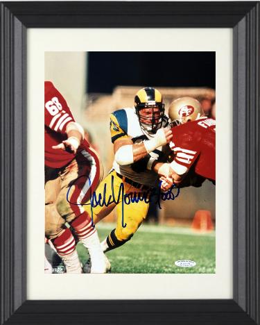 Jack Youngblood signed Los Angeles Rams NFL Licensed 8x10 Photo Custom Framing- Sports World Collectibles #A32698/COA (HOF)