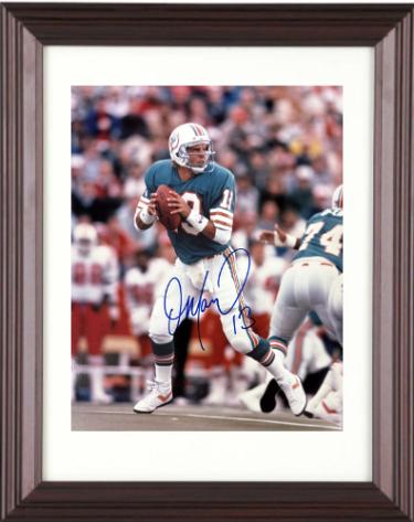 Dan Marino signed Miami Dolphins 8x10 Photo #13 minor dings Custom Framing- NFL Alumni, Inc. LOA (HOF)