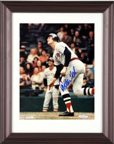 Carlton Fisk signed Boston Red Sox MLB Licensed 8x10 Photo minor dings Custom Framing- Sports World Collectibles #A13545/COA
