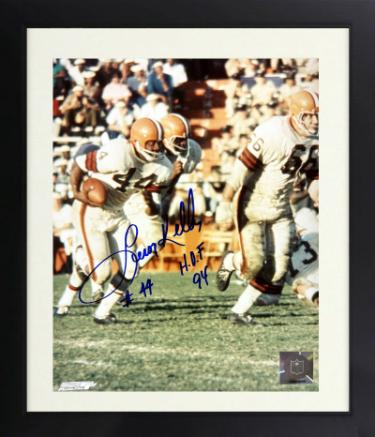 Leroy Kelly signed Cleveland Browns NFL Licensed 8x10 Photo #44 HOF 94 Custom Framing- COA