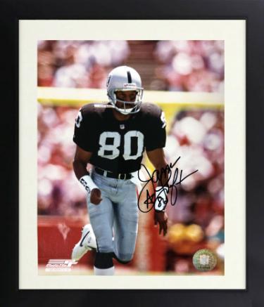 James Lofton signed Los Angeles Raiders NFL Licensed 8x10 Photo #80 minor dings Custom Framing- COA (HOF)