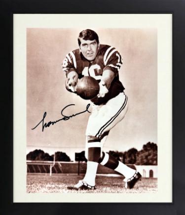 Norm Snead signed Philadelphia Eagles Sepia Tone 8x10 Photo Custom Framing minor bends- Tuff Stuff COA/Show Ticket