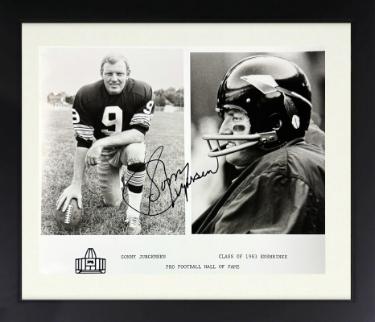 Sonny Jurgensen signed Class of 1983 Enshrinee Pro Football Hall of Fame Licensed 8x10 Photo imperfect Custom Framing- COA