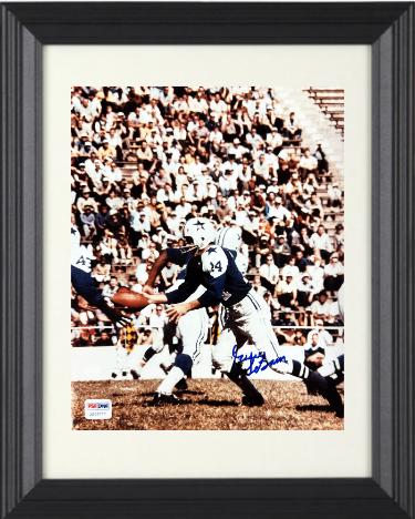 Eddie LeBaron signed Dallas Cowboys 8x10 Photo minor dings Custom Framing- PSA Sticker/Show Ticket