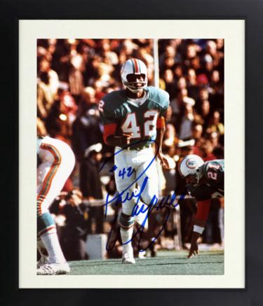 Paul Warfield signed Miami Dolphins NFL Licensed 8x10 Photo #42 minor dings Custom Framing- COA (HOF)