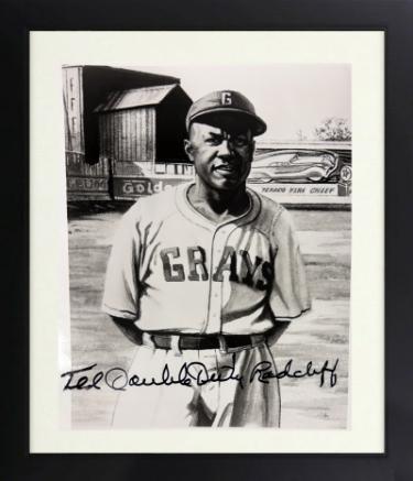 Ted "Double Duty" Radcliffe signed Homestead Grays Vintage B&W 8x10 Photo imperfect Custom Framing- COA